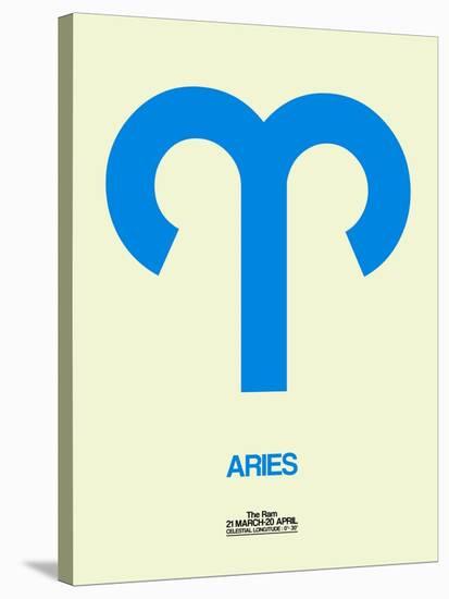 Aries Zodiac Sign Blue-NaxArt-Stretched Canvas