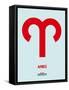 Aries Zodiac Sign Red-NaxArt-Framed Stretched Canvas