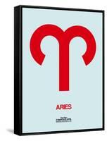 Aries Zodiac Sign Red-NaxArt-Framed Stretched Canvas