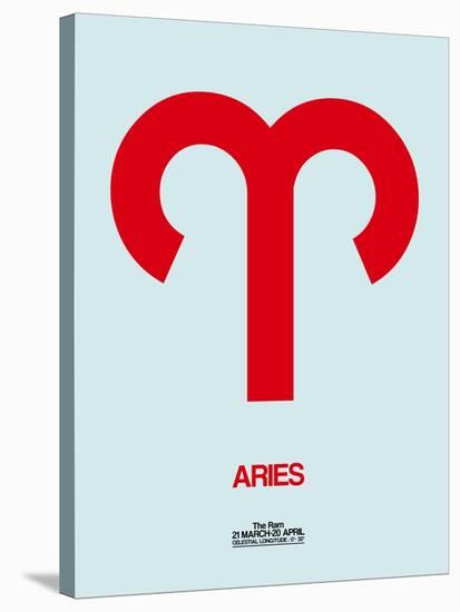 Aries Zodiac Sign Red-NaxArt-Stretched Canvas