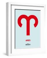 Aries Zodiac Sign Red-NaxArt-Framed Art Print