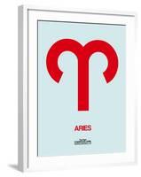 Aries Zodiac Sign Red-NaxArt-Framed Art Print