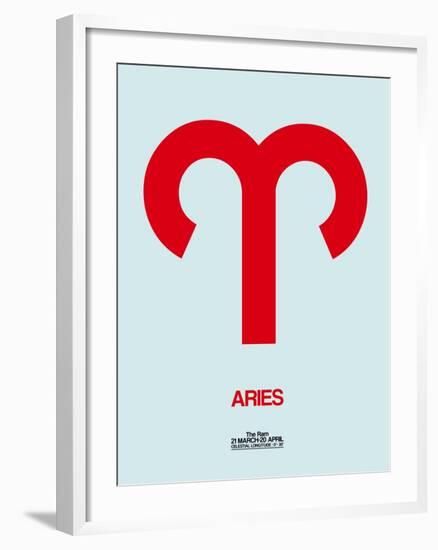 Aries Zodiac Sign Red-NaxArt-Framed Art Print