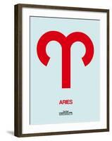 Aries Zodiac Sign Red-NaxArt-Framed Art Print