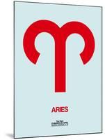 Aries Zodiac Sign Red-NaxArt-Mounted Art Print