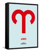 Aries Zodiac Sign Red-NaxArt-Framed Stretched Canvas