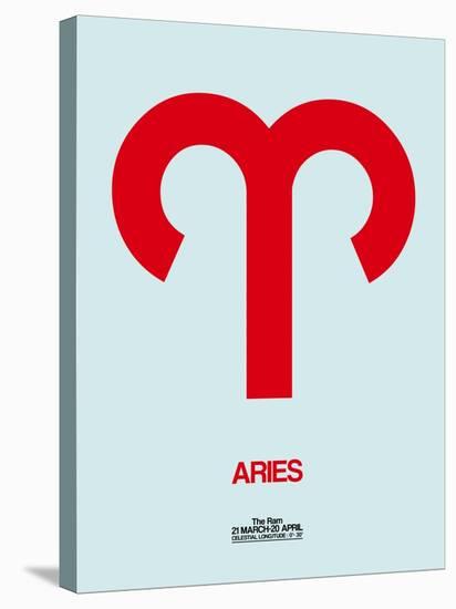 Aries Zodiac Sign Red-NaxArt-Stretched Canvas