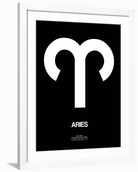 Aries Zodiac Sign White-NaxArt-Framed Art Print