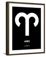 Aries Zodiac Sign White-NaxArt-Framed Art Print