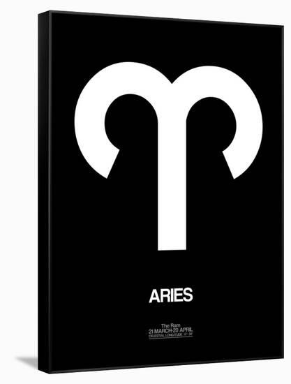 Aries Zodiac Sign White-NaxArt-Framed Stretched Canvas