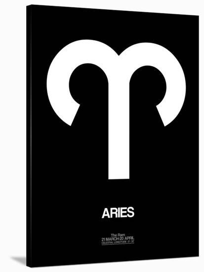 Aries Zodiac Sign White-NaxArt-Stretched Canvas