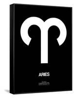 Aries Zodiac Sign White-NaxArt-Framed Stretched Canvas