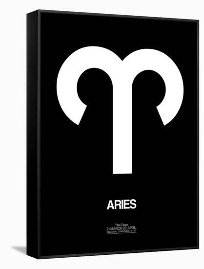 Aries Zodiac Sign White-NaxArt-Framed Stretched Canvas