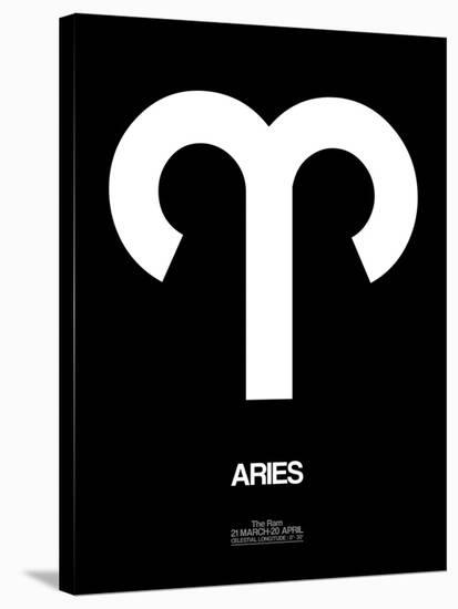 Aries Zodiac Sign White-NaxArt-Stretched Canvas