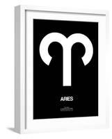 Aries Zodiac Sign White-NaxArt-Framed Art Print