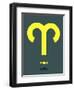 Aries Zodiac Sign Yellow-NaxArt-Framed Art Print