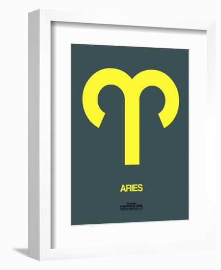 Aries Zodiac Sign Yellow-NaxArt-Framed Art Print