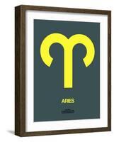 Aries Zodiac Sign Yellow-NaxArt-Framed Art Print