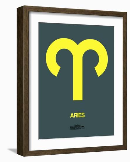 Aries Zodiac Sign Yellow-NaxArt-Framed Art Print