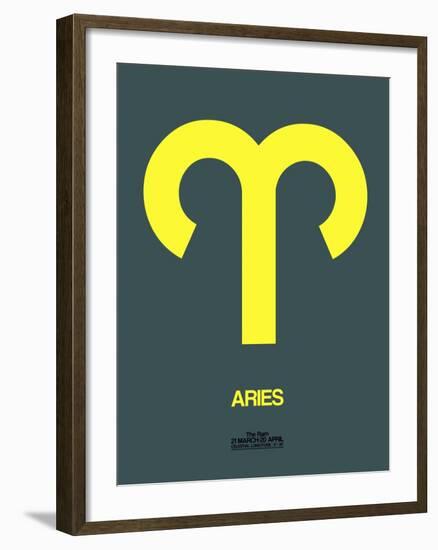Aries Zodiac Sign Yellow-NaxArt-Framed Art Print