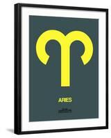 Aries Zodiac Sign Yellow-NaxArt-Framed Art Print