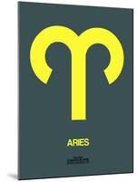 Aries Zodiac Sign Yellow-NaxArt-Mounted Art Print