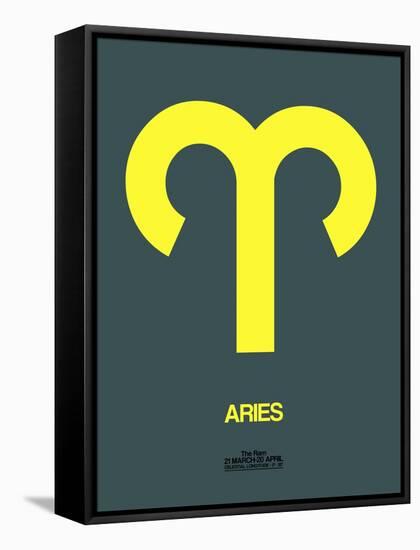 Aries Zodiac Sign Yellow-NaxArt-Framed Stretched Canvas