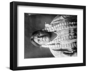 Arikara Woman Indian Native American Curtis Photograph-Lantern Press-Framed Art Print