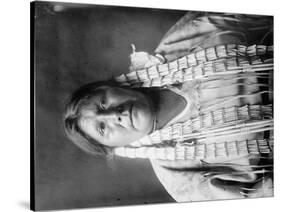Arikara Woman Indian Native American Curtis Photograph-Lantern Press-Stretched Canvas