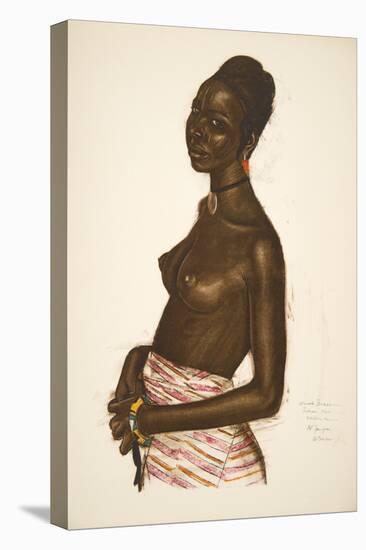Arima Bossonou. Femme Kanembou (N'guigmi), from Dessins Et Peintures D'afrique, Executes Au Cours D-Alexander Yakovlev-Stretched Canvas