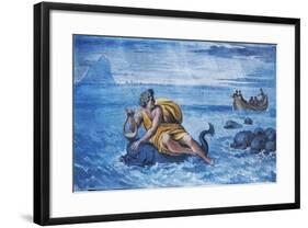 Arion and Dolphin-null-Framed Giclee Print