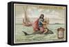 Arion and the Dolphin-European School-Framed Stretched Canvas