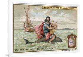 Arion and the Dolphin-European School-Framed Giclee Print