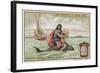 Arion and the Dolphin-European School-Framed Giclee Print