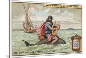 Arion and the Dolphin-European School-Stretched Canvas
