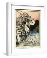 Arion of Methymna Leaping into the Sea-Arthur Rackham-Framed Art Print