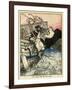 Arion of Methymna Leaping into the Sea-Arthur Rackham-Framed Art Print