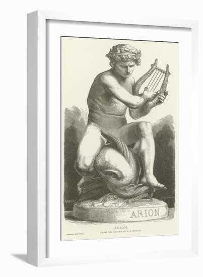 Arion Riding a Dolphin-null-Framed Giclee Print