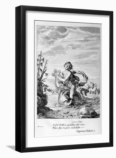 Arion Saved by a Dolphin, 1655-Michel de Marolles-Framed Giclee Print