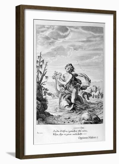 Arion Saved by a Dolphin, 1655-Michel de Marolles-Framed Giclee Print