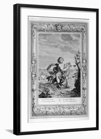 Arion Saved by a Dolphin, 1733-Bernard Picart-Framed Giclee Print