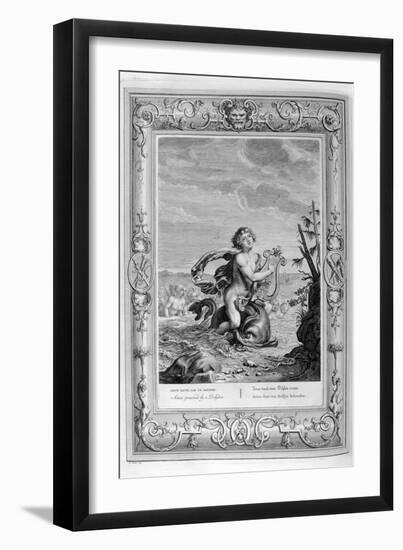 Arion Saved by a Dolphin, 1733-Bernard Picart-Framed Giclee Print