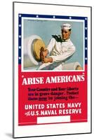 Arise Americans Navy Recruitment Poster-McClelland Barclay-Mounted Giclee Print