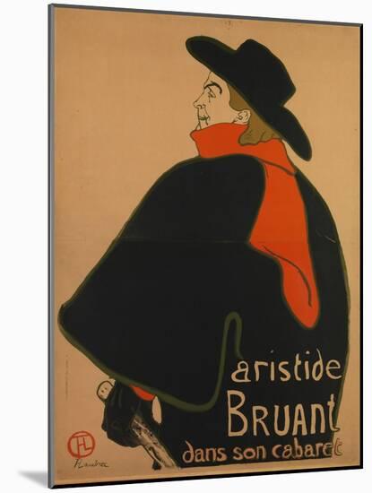 Aristide Bruant, at His Cabaret, 1893-Henri de Toulouse-Lautrec-Mounted Giclee Print