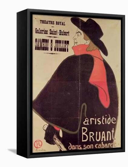 Aristide Bruant Dans Son Cabaret, 1893 (Colour Litho)-Henri de Toulouse-Lautrec-Framed Stretched Canvas