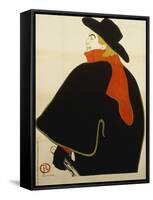 Aristide Bruant Dans Son Cabaret, 1893-Henri de Toulouse-Lautrec-Framed Stretched Canvas