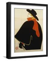 Aristide Bruant Dans Son Cabaret, 1893-Henri de Toulouse-Lautrec-Framed Giclee Print