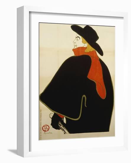 Aristide Bruant Dans Son Cabaret, 1893-Henri de Toulouse-Lautrec-Framed Giclee Print