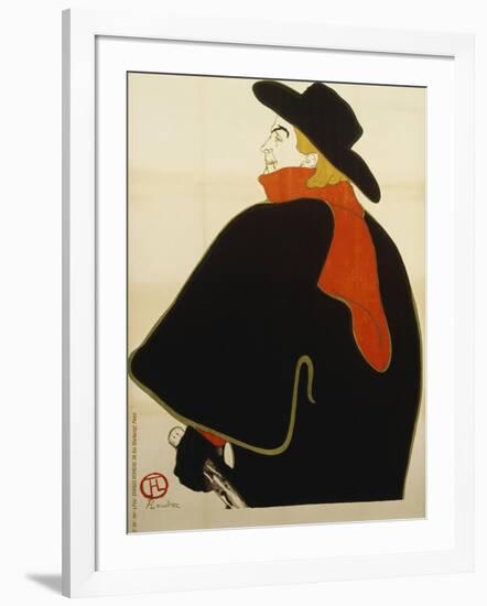 Aristide Bruant Dans Son Cabaret, 1893-Henri de Toulouse-Lautrec-Framed Giclee Print