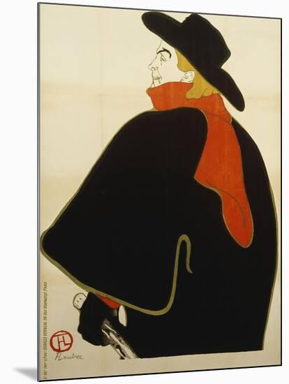 Aristide Bruant Dans Son Cabaret, 1893-Henri de Toulouse-Lautrec-Mounted Giclee Print